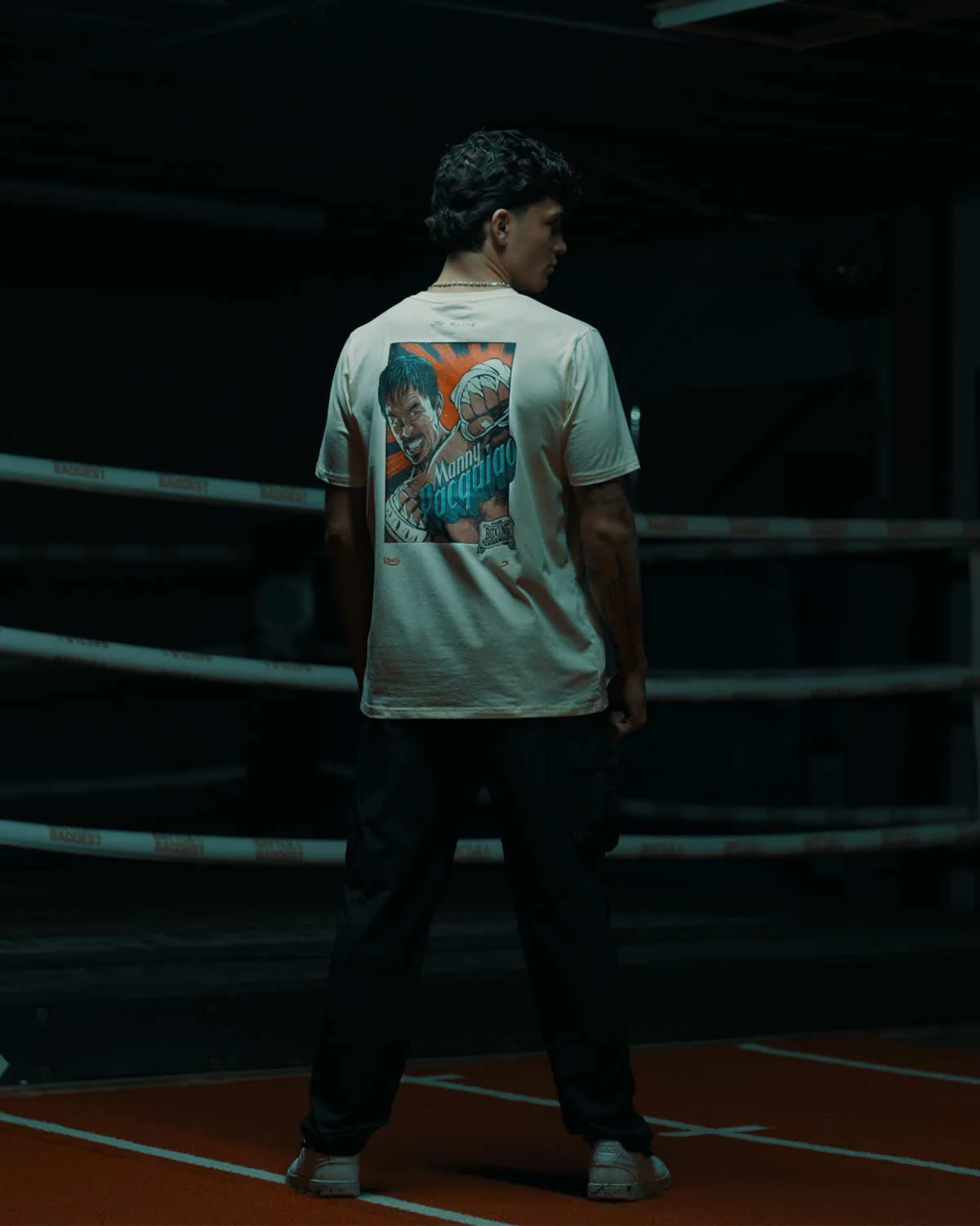 Ring x BOXRAW Manny Pacquiao Oversized T-Shirt - Stone Beige - Image 3