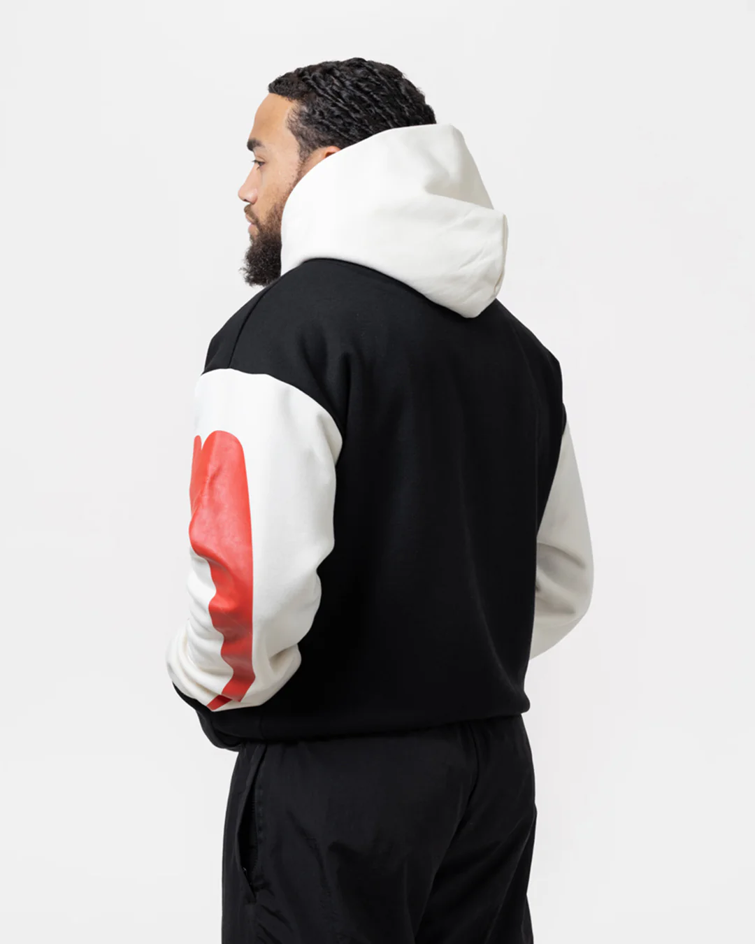 Ring x BOXRAW Oversized Hoodie - Black/Beige - Image 5