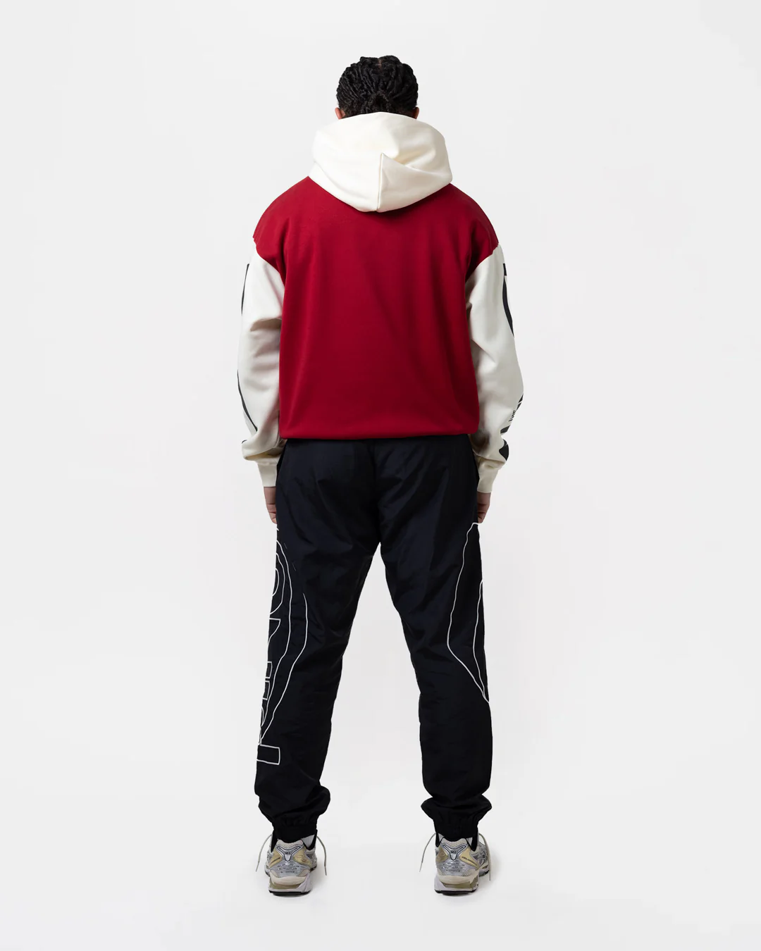 Ring x BOXRAW Oversized Hoodie - Red/Beige - Image 11