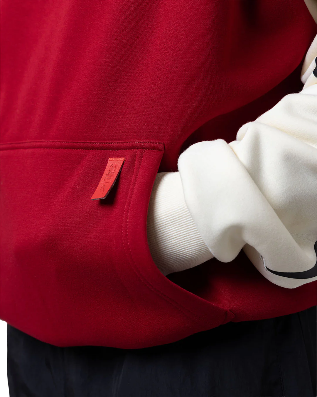 Ring x BOXRAW Oversized Hoodie - Red/Beige - Image 9