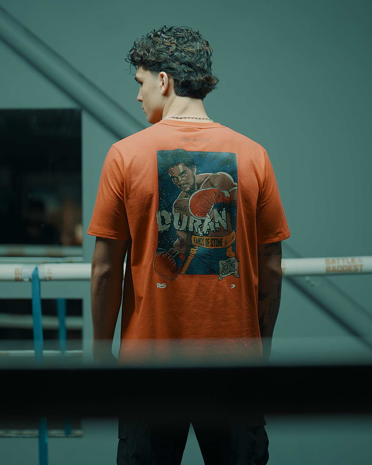 Ring x BOXRAW Roberto Duran Oversized T-Shirt - Crimson Red - Image 3