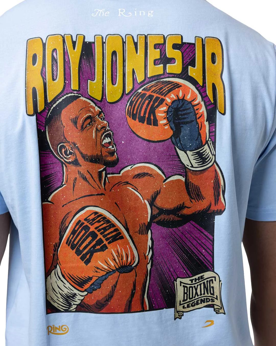 Ring x BOXRAW Roy Jones Jr T-Shirt - Baby Blue - Image 6