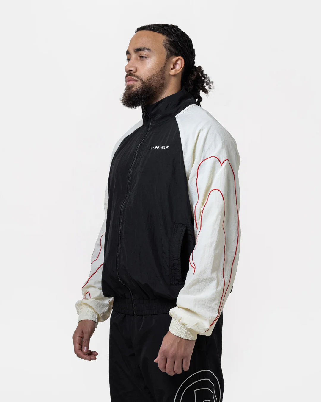 Ring x BOXRAW Track Jacket - Black/Beige - Image 5