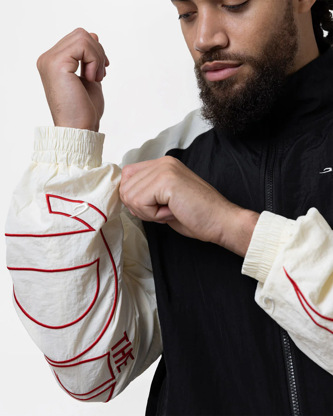 Ring x BOXRAW Track Jacket - Black/Beige - Image 8