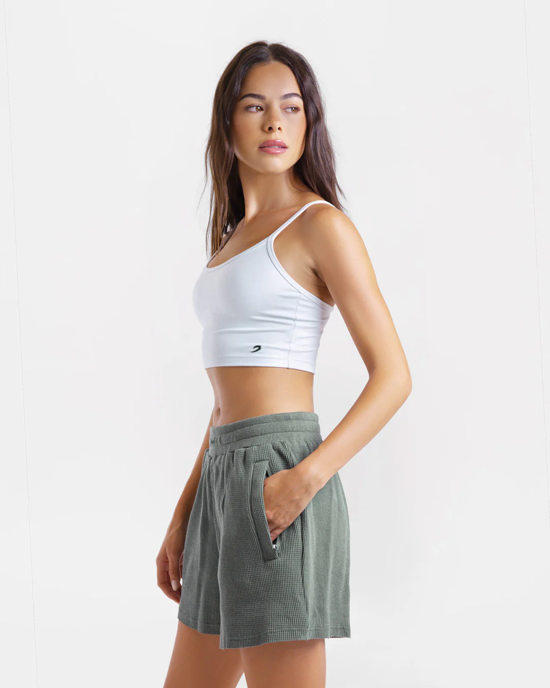 Shirley Waffle Shorts - Green - Image 6
