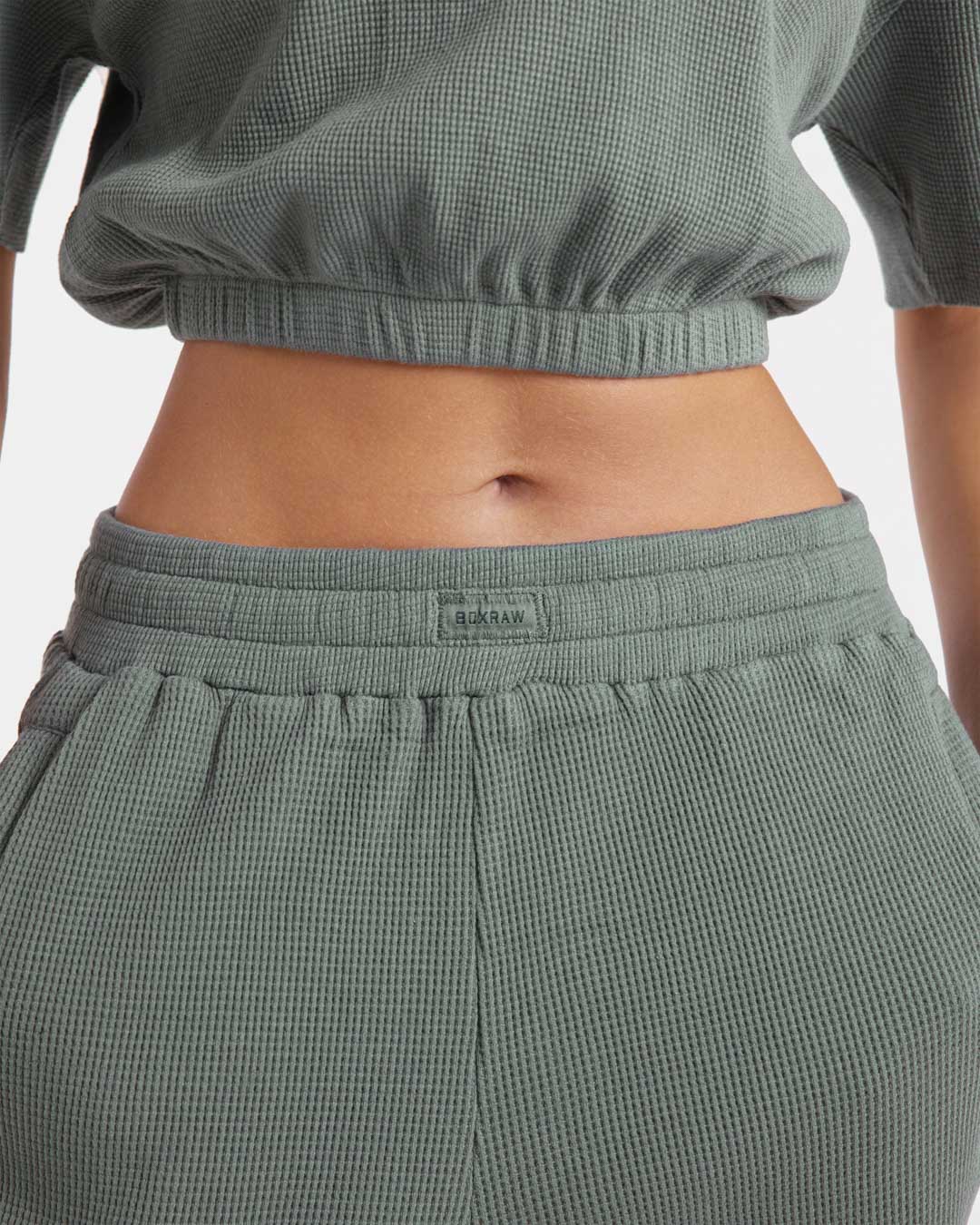 Shirley Waffle Shorts - Green - Image 8