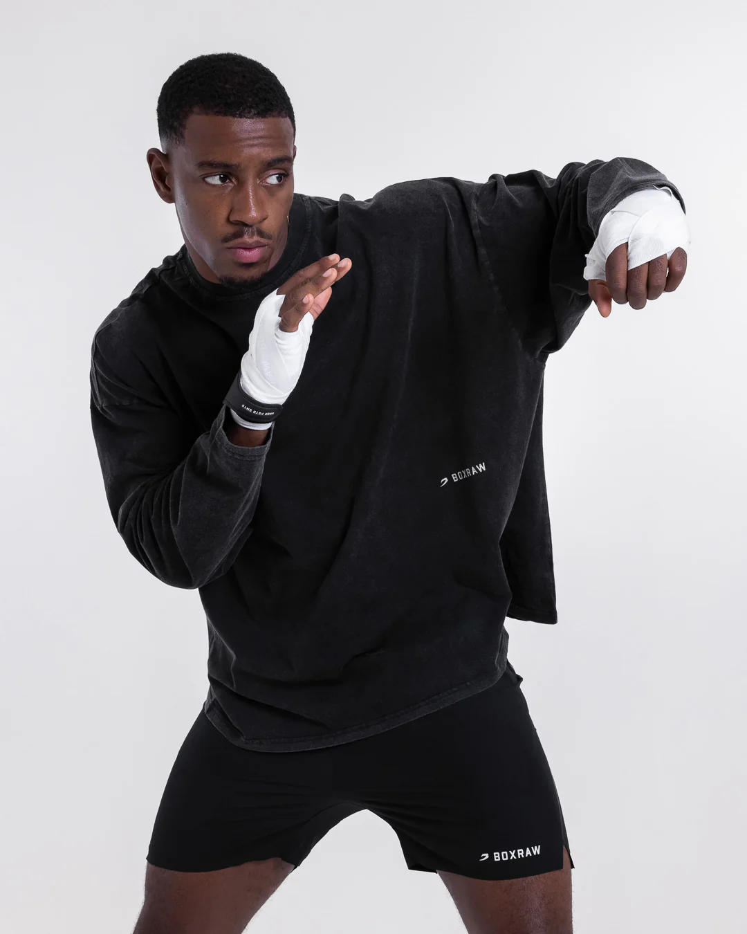 Sparring Club Long Sleeve T-Shirt - Washed Black - Image 5