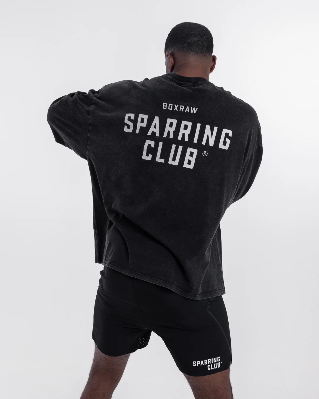 Sparring Club Long Sleeve T-Shirt - Washed Black - Image 7