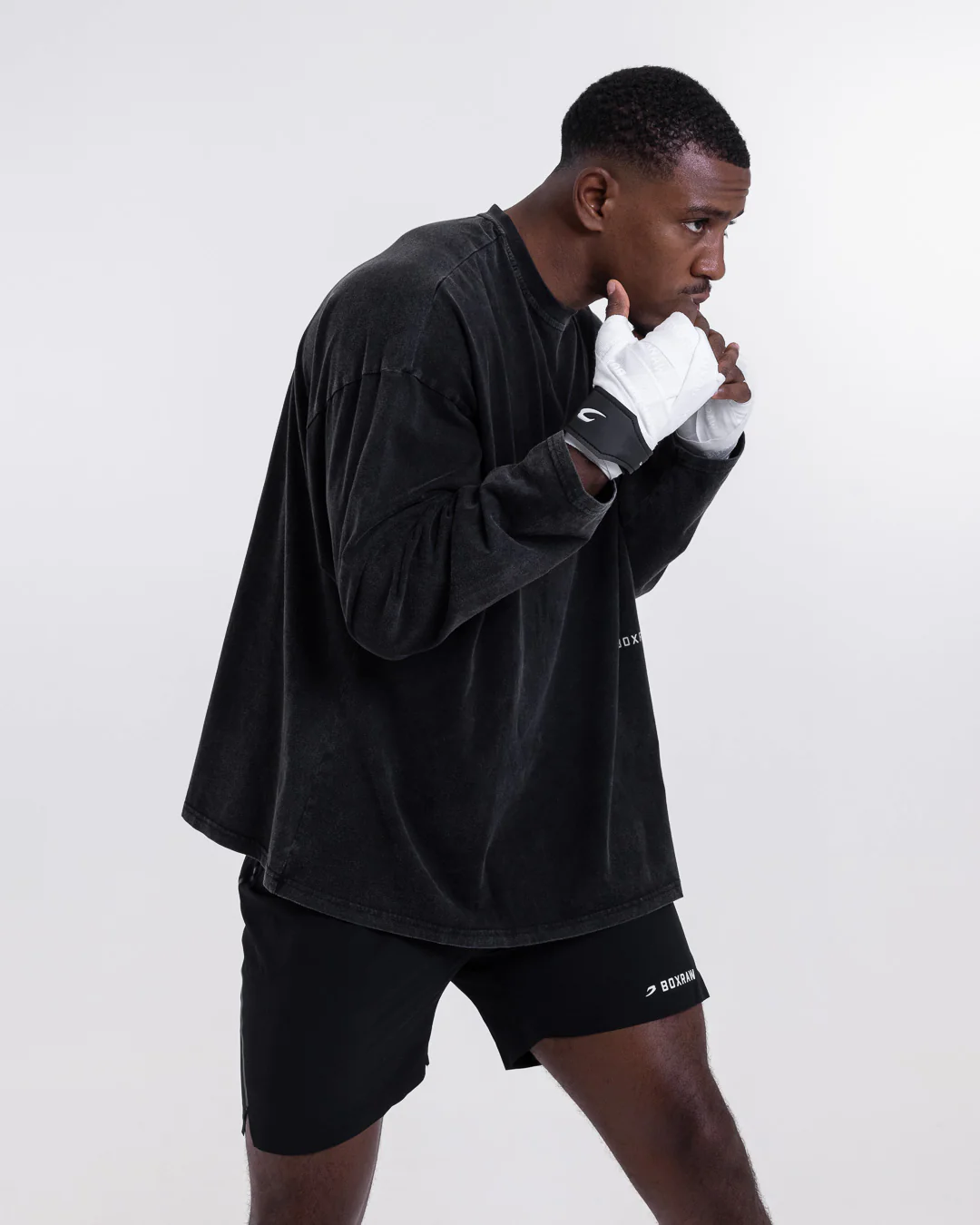 Sparring Club Long Sleeve T-Shirt - Washed Black - Image 8