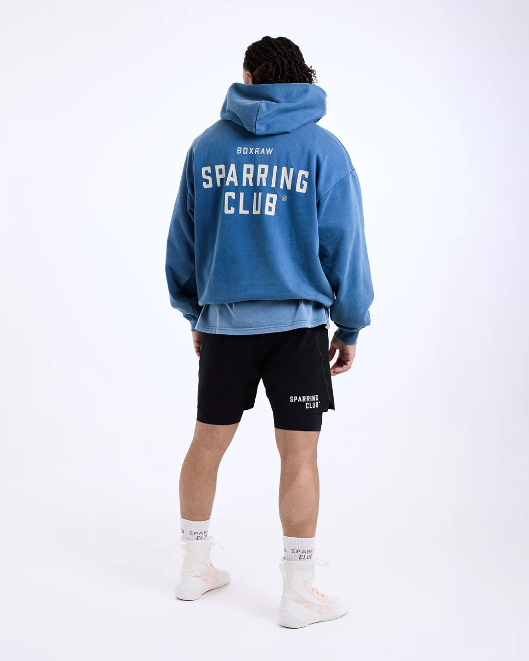 Sparring Club Oversized Hoodie - Washed Baby Blue - Image 12