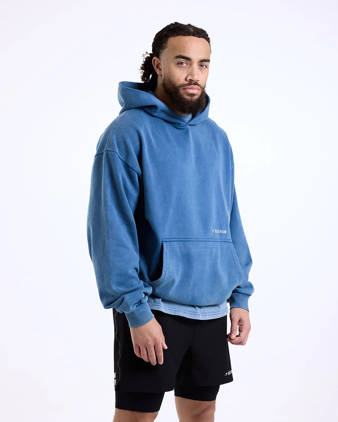 Sparring Club Oversized Hoodie - Washed Baby Blue - Image 4