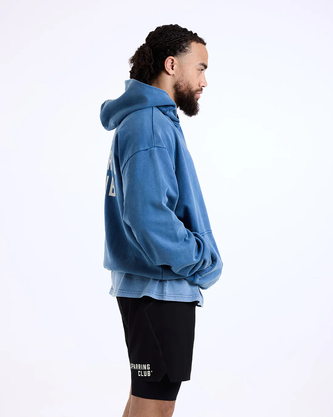 Sparring Club Oversized Hoodie - Washed Baby Blue - Image 5