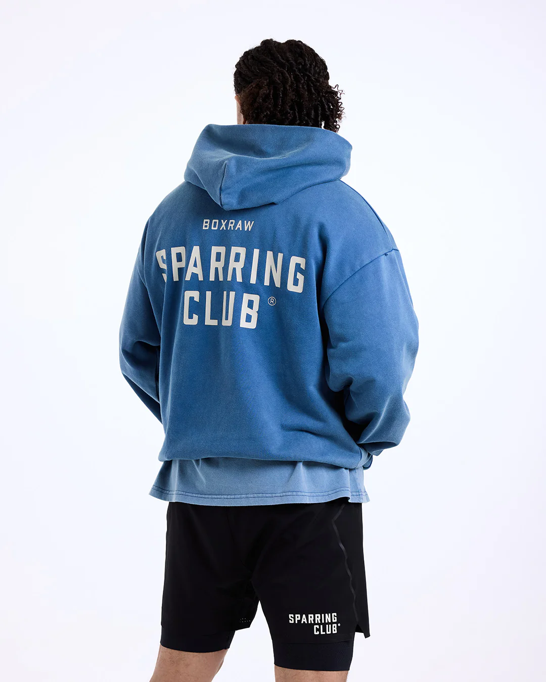 Sparring Club Oversized Hoodie - Washed Baby Blue - Image 6