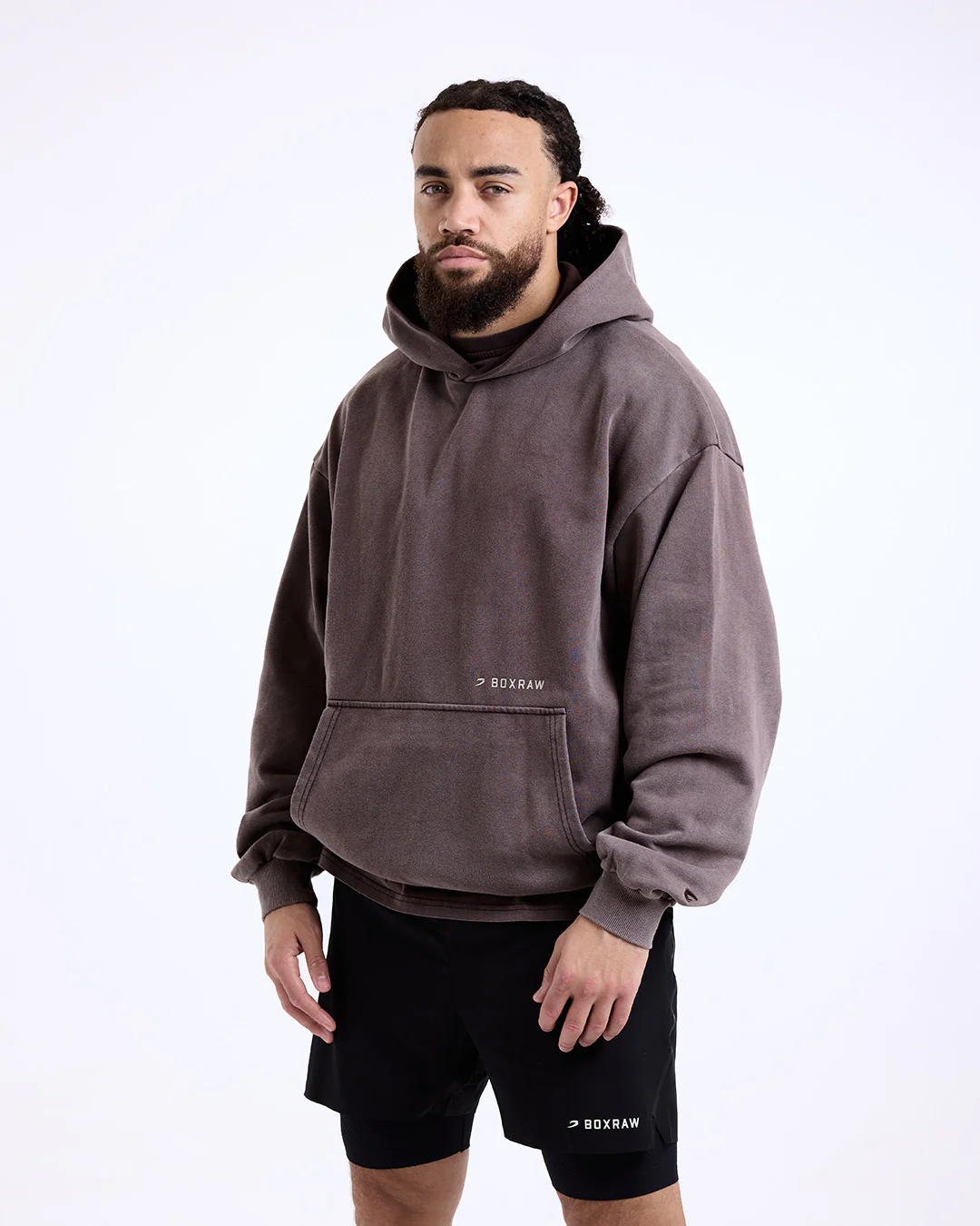 Sparring Club Oversized Hoodie - Washed Brown - Image 4