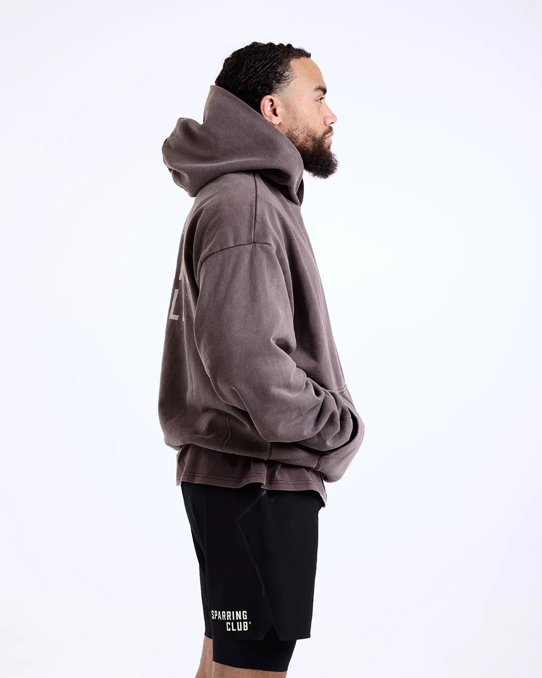 Sparring Club Oversized Hoodie - Washed Brown - Image 5