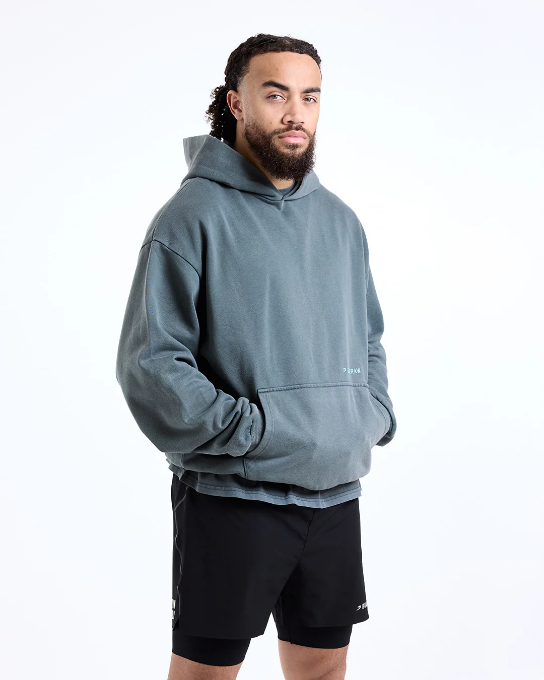 Sparring Club Oversized Hoodie - Washed Charcoal - Image 4