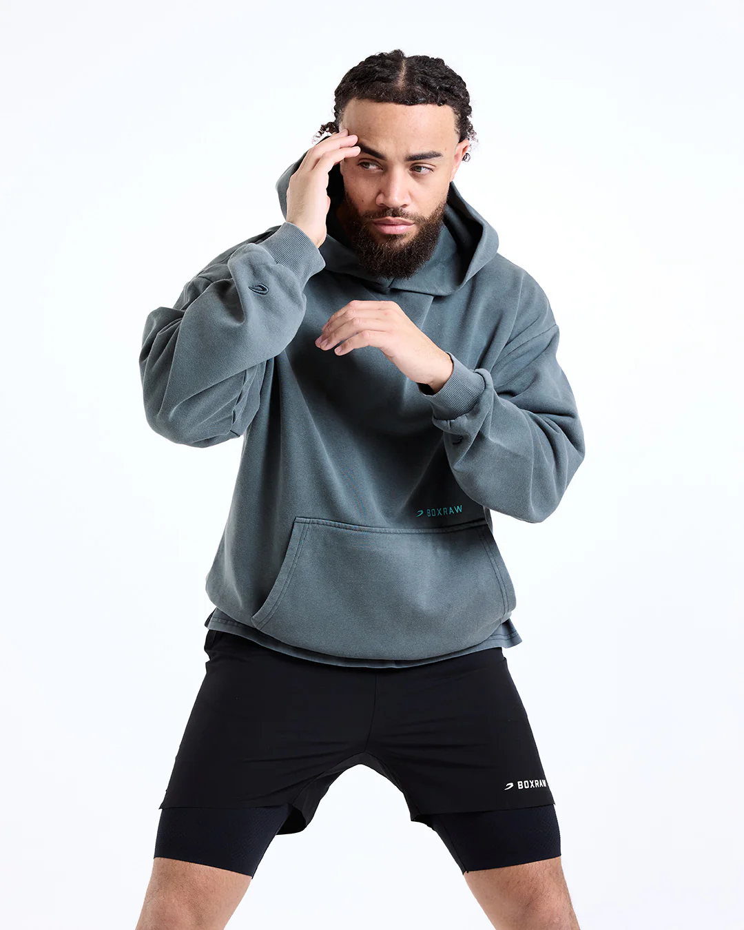 Sparring Club Oversized Hoodie - Washed Charcoal - Image 5