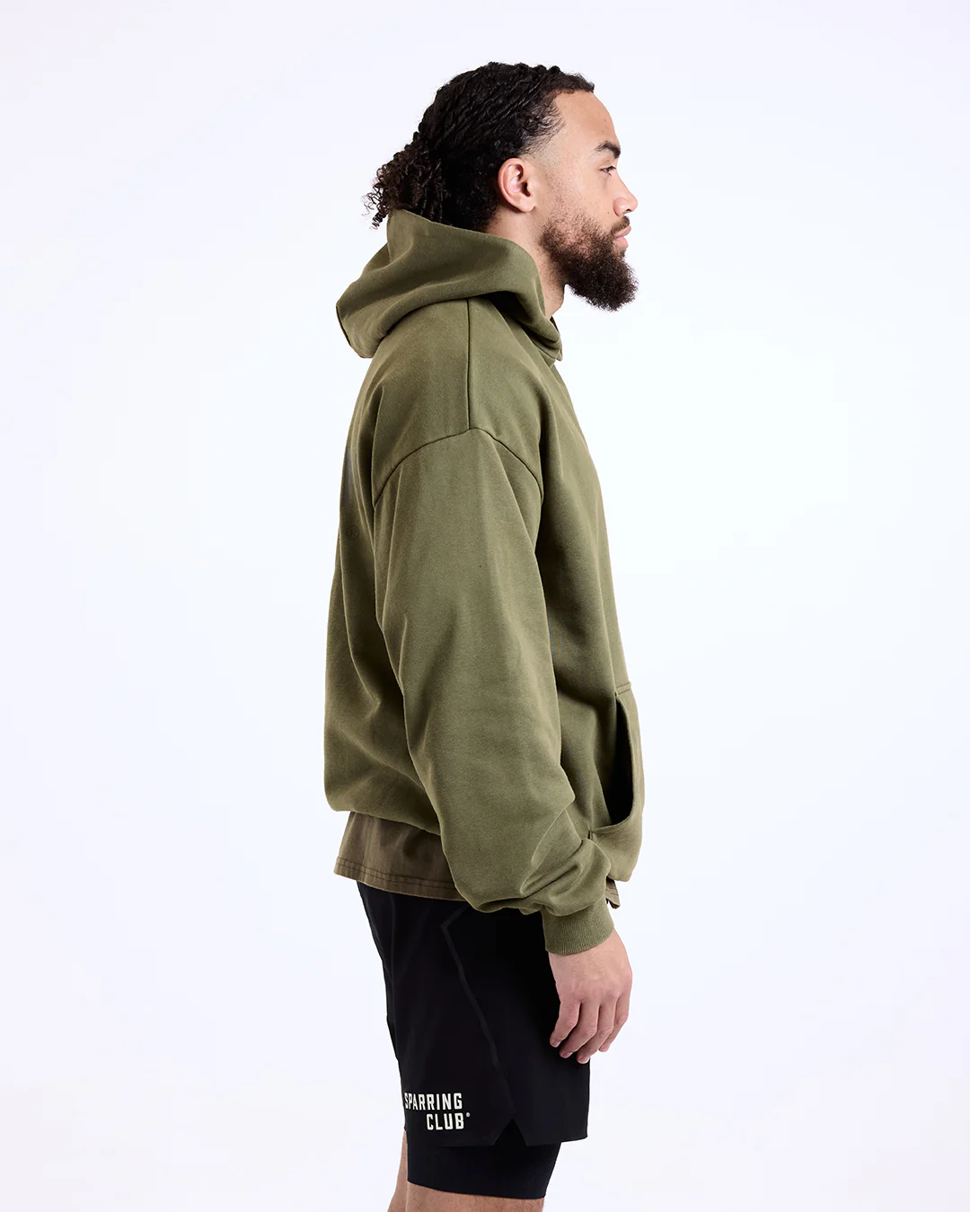 Sparring Club Oversized Hoodie - Washed Olive - Image 5
