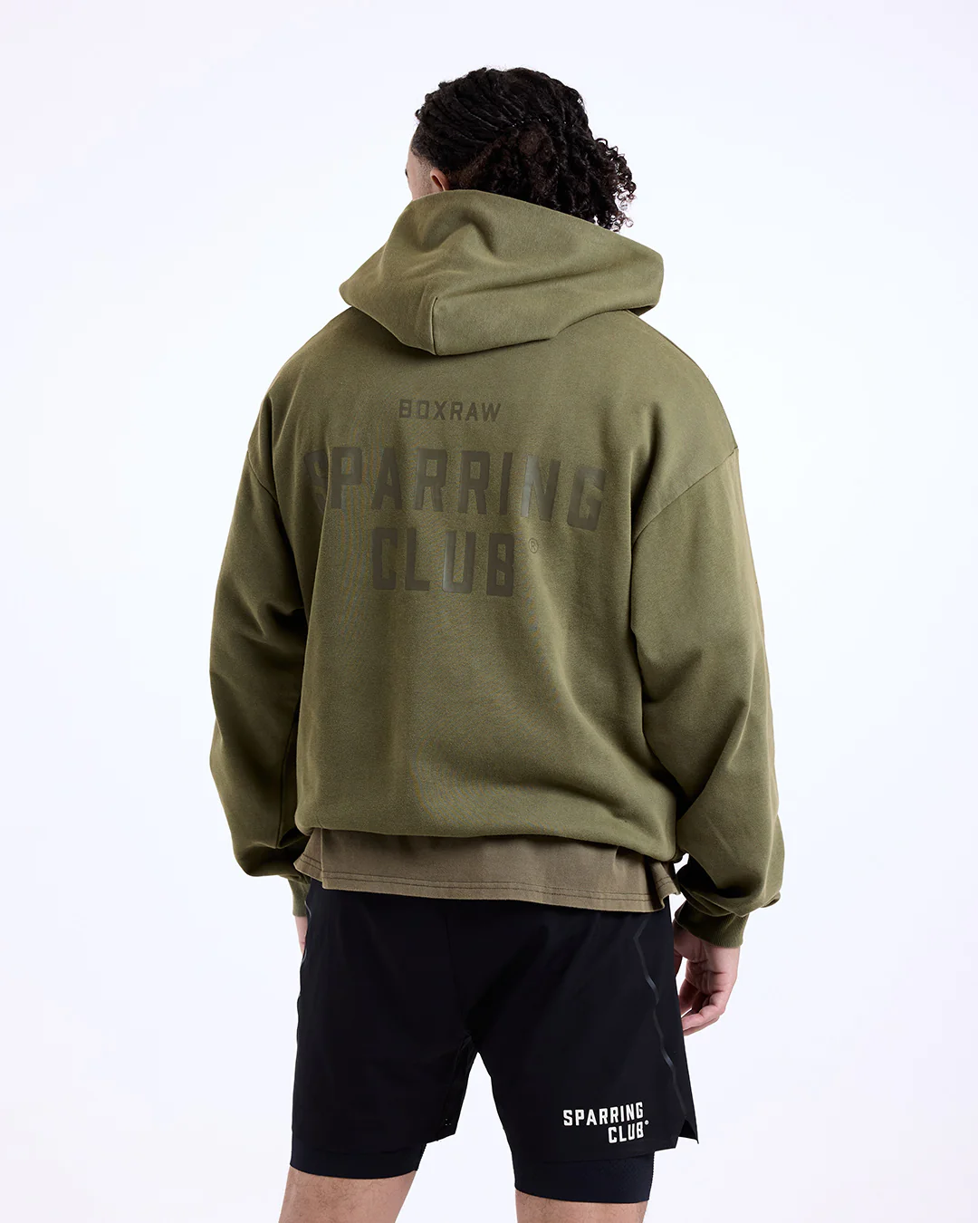 Sparring Club Oversized Hoodie - Washed Olive - Image 6