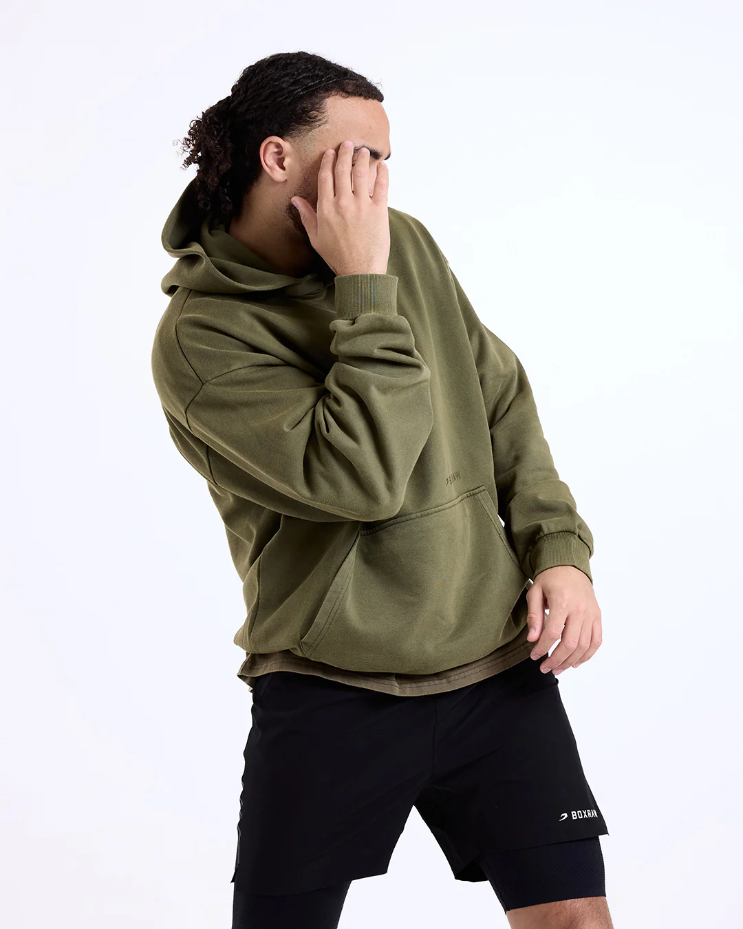 Sparring Club Oversized Hoodie - Washed Olive - Image 7
