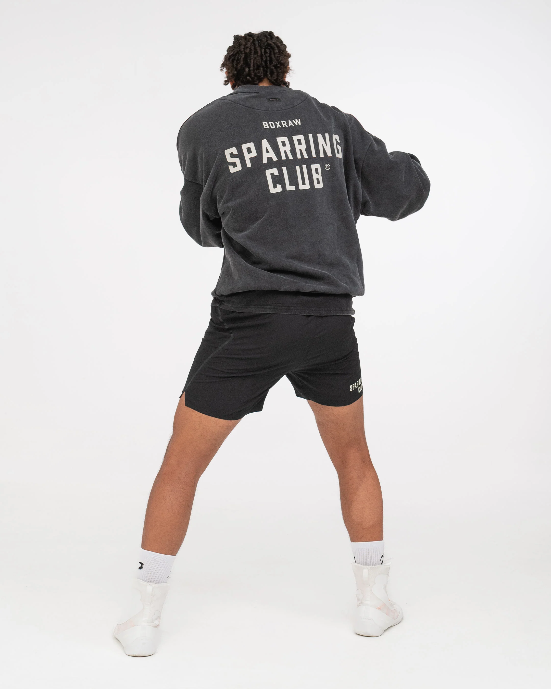 Sparring Club Oversized Sweatshirt - Washed Black - Image 4