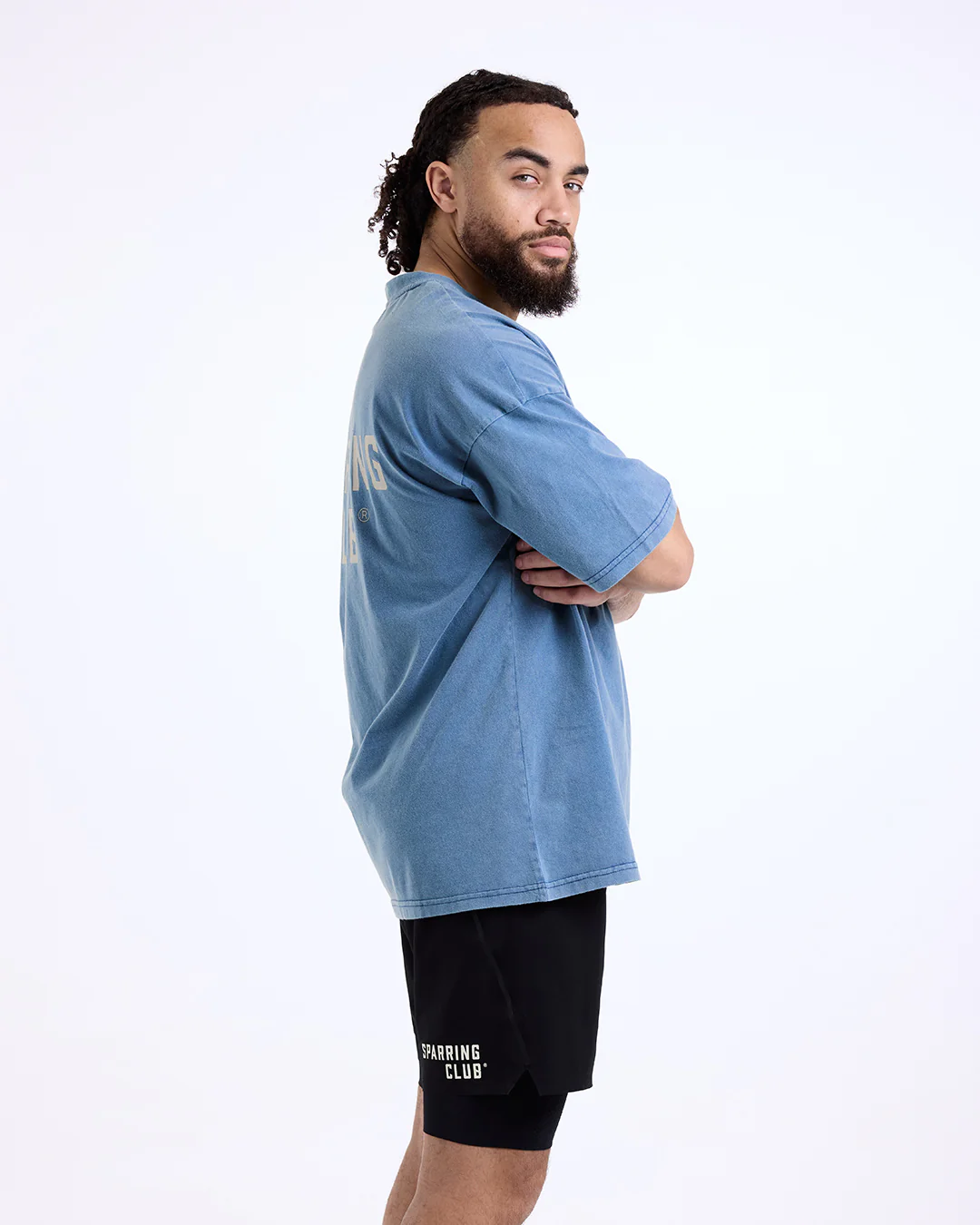 Sparring Club Oversized T-Shirt - Washed Baby Blue - Image 5