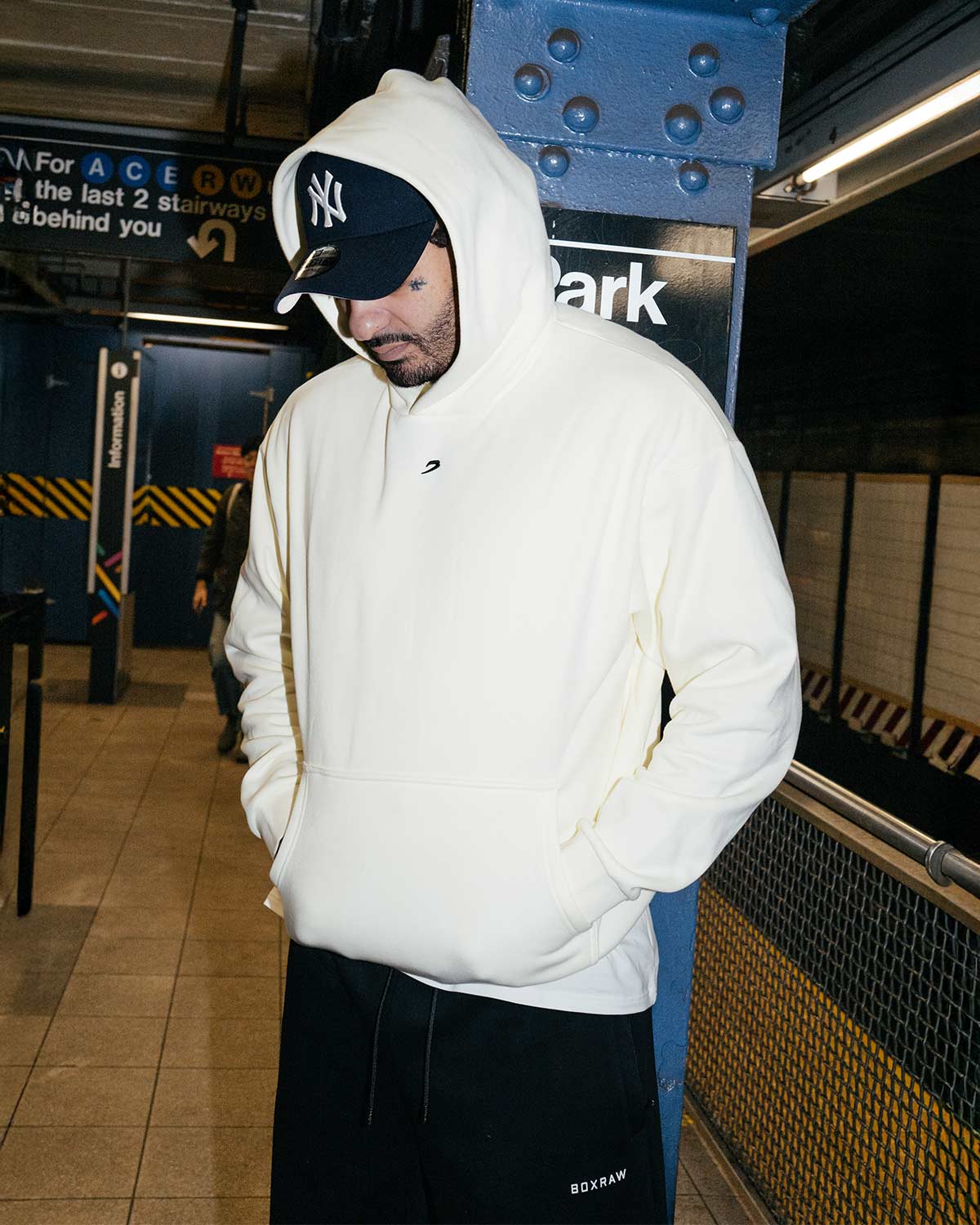 Strike Oversized Hoodie - Cream - Image 2