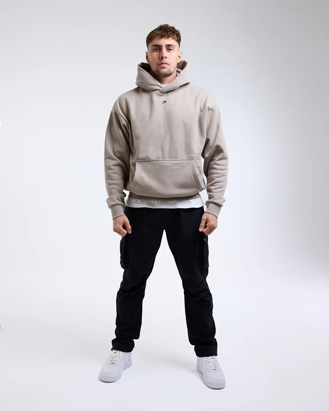 Strike Oversized Hoodie - Stone - Image 2
