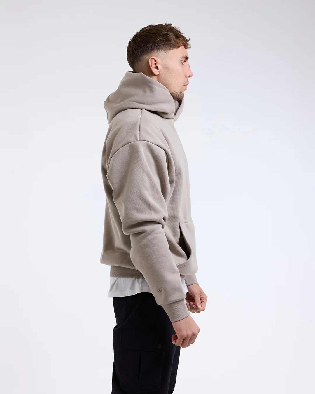 Strike Oversized Hoodie - Stone - Image 5