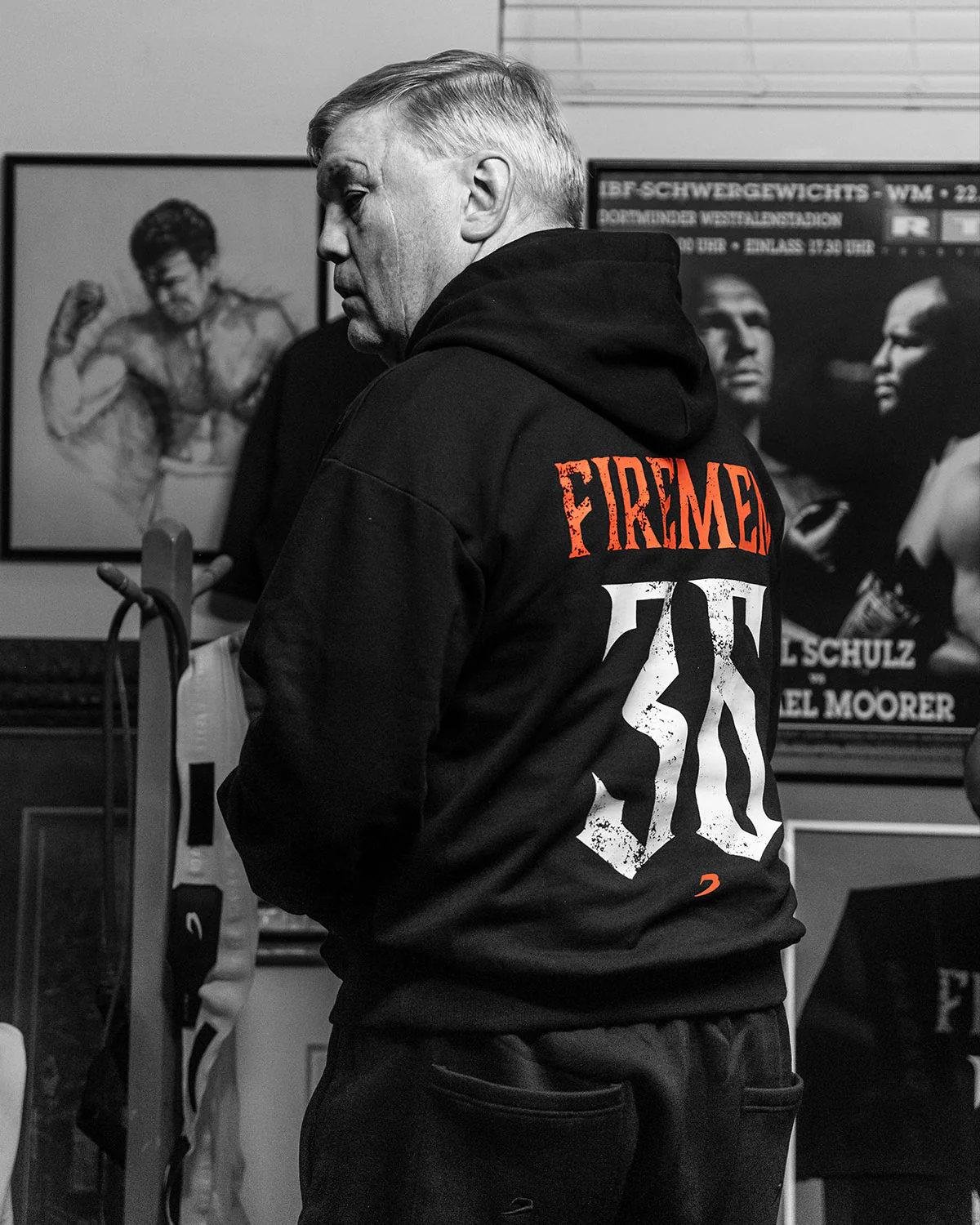 Teddy Atlas Firemen Oversized Hoodie - Black - Image 3