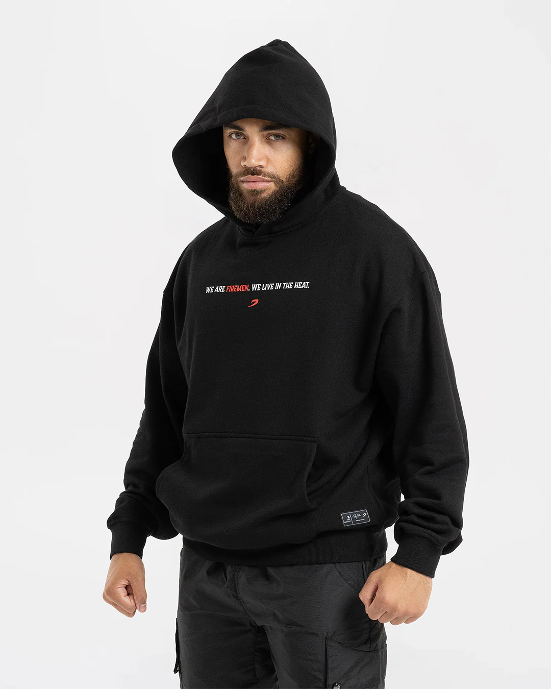 Teddy Atlas Firemen Oversized Hoodie - Black - Image 6