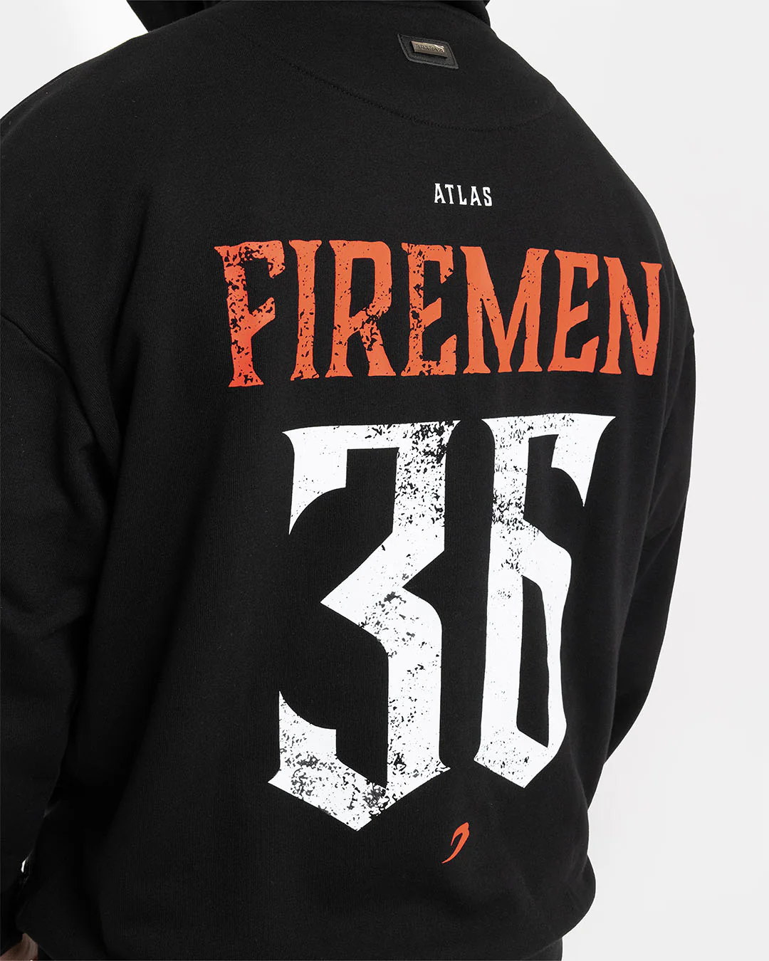 Teddy Atlas Firemen Oversized Hoodie - Black - Image 7
