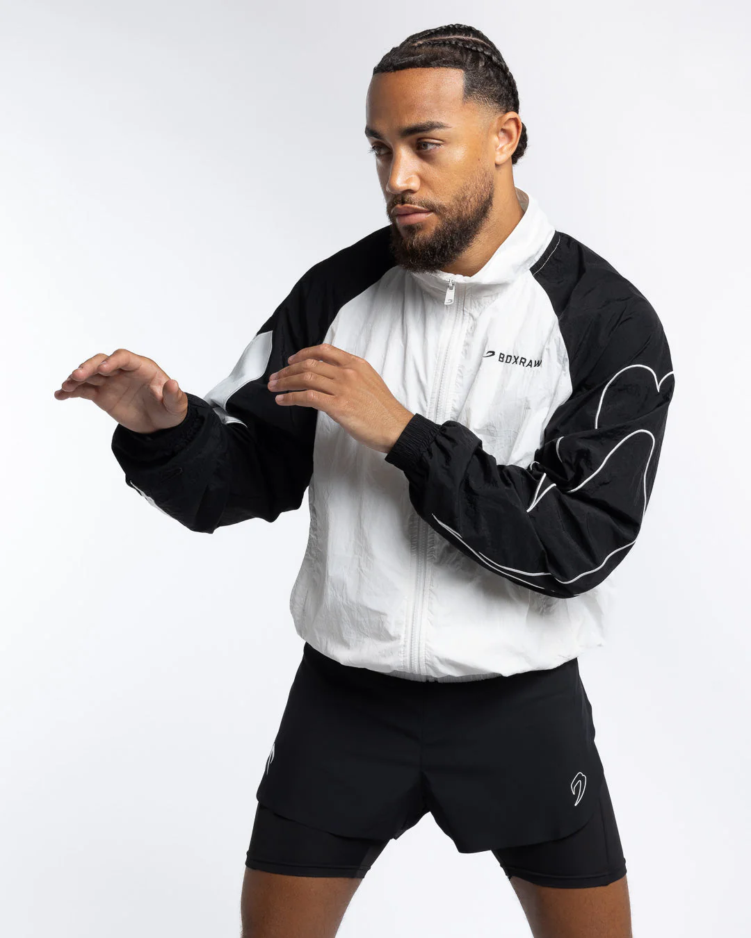 Tunero Track Jacket - White/Black - Image 6
