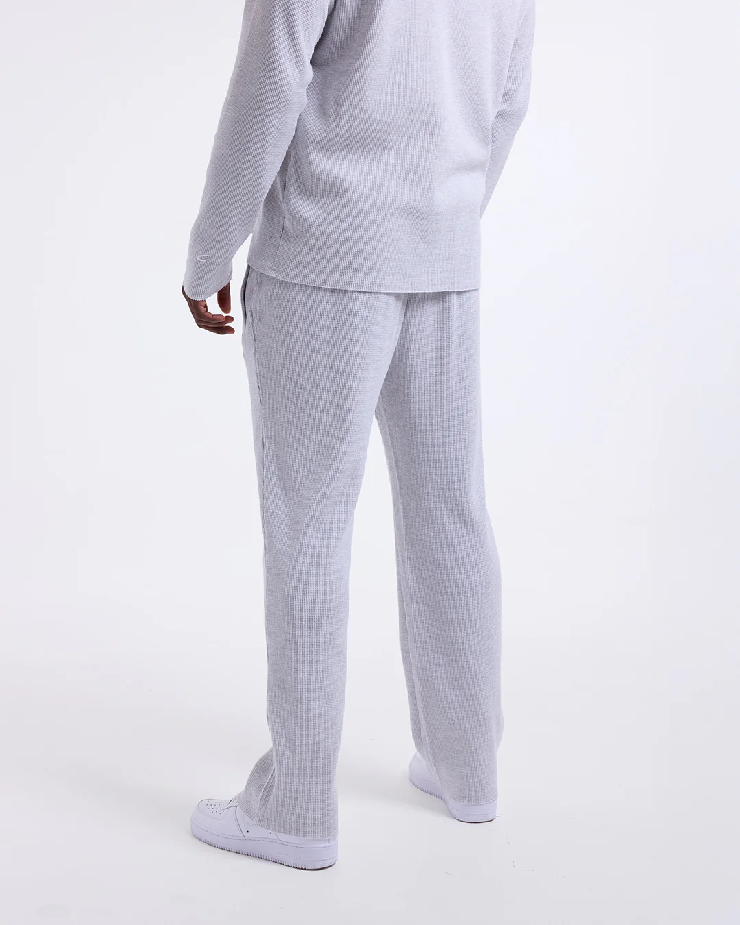 Tunero Waffle Straight Leg Bottoms - Grey - Image 4