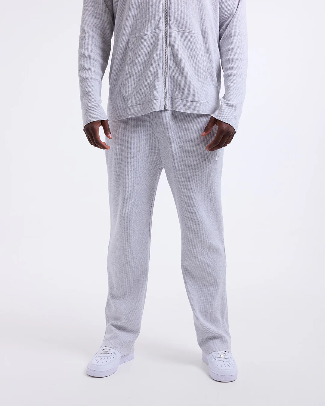 Tunero Waffle Straight Leg Bottoms - Grey - Image 6