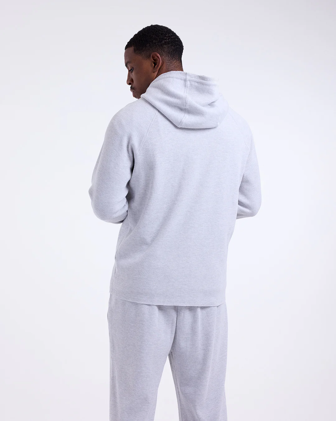 Tunero Waffle Zip Hoodie - Grey - Image 3