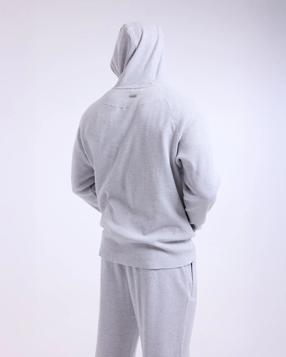 Tunero Waffle Zip Hoodie - Grey - Image 5