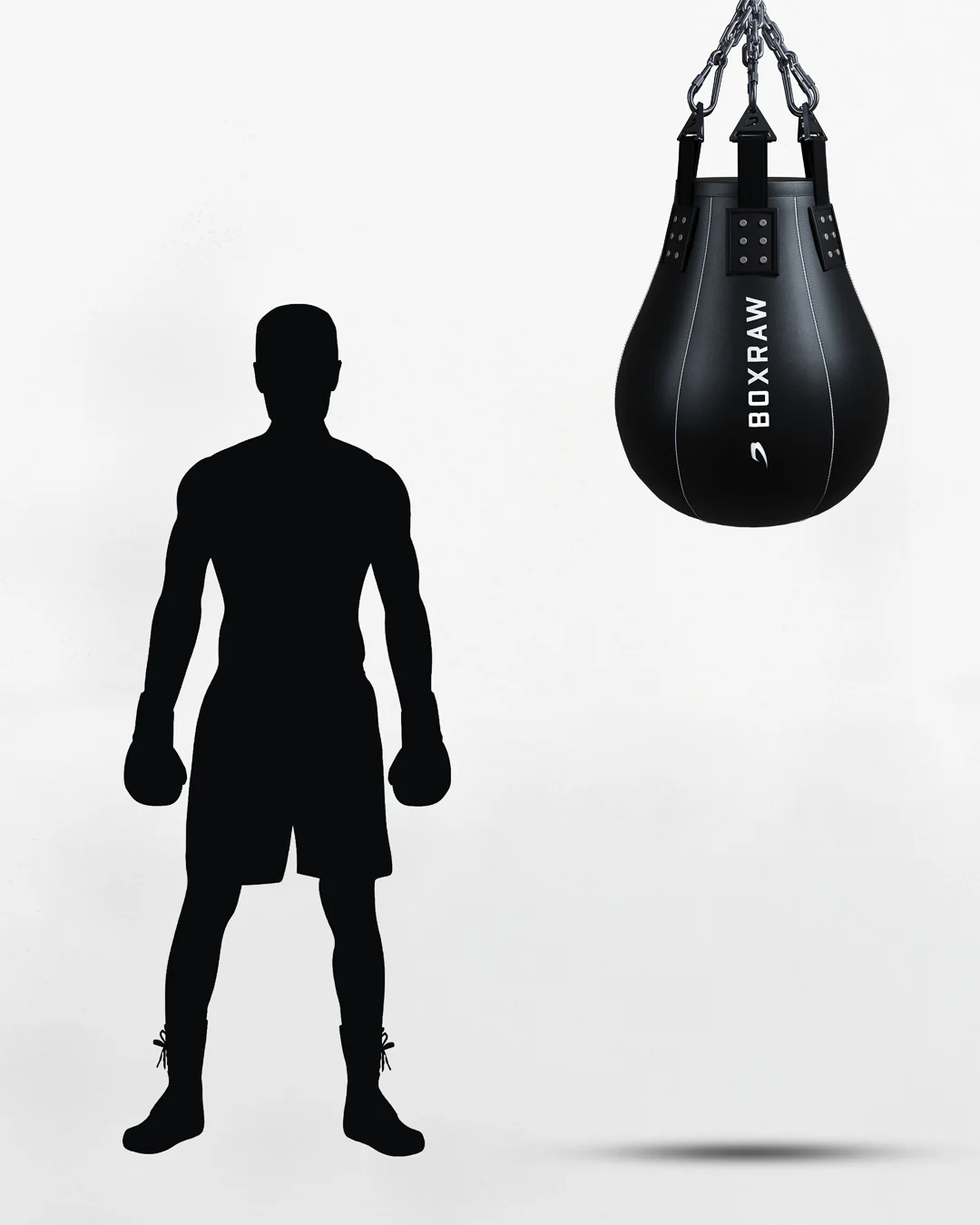 BOXRAW Uppercut Bag - Black/100lb - Image 5