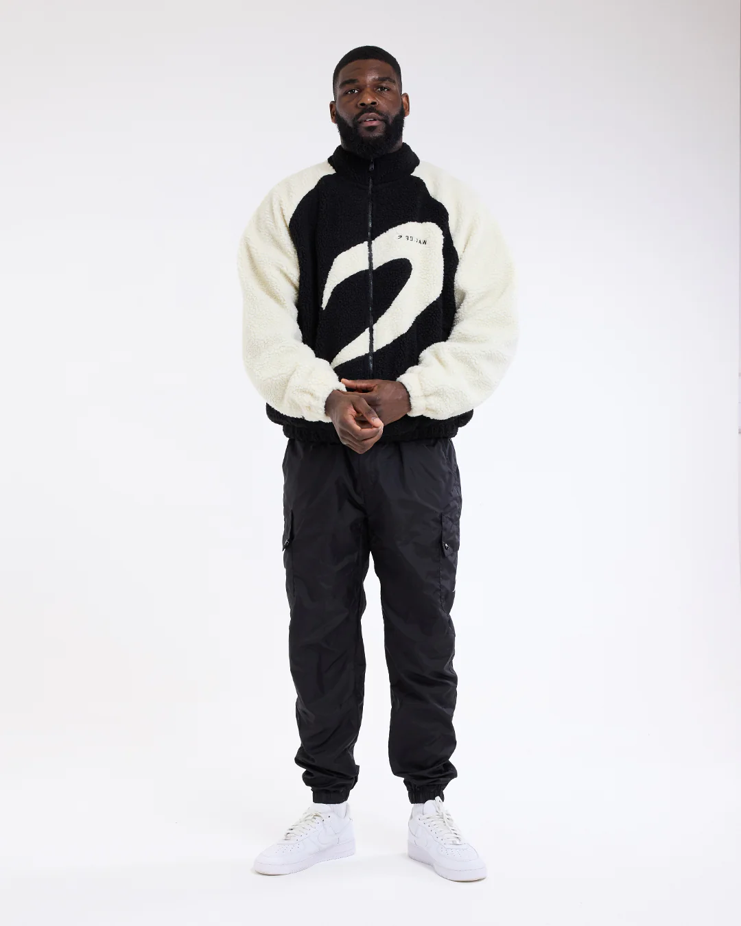 Walker Sherpa Jacket - Black/Cream - Image 2
