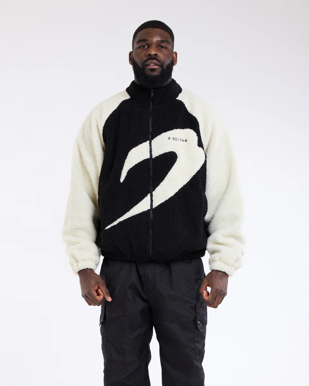 Walker Sherpa Jacket - Black/Cream - Image 5