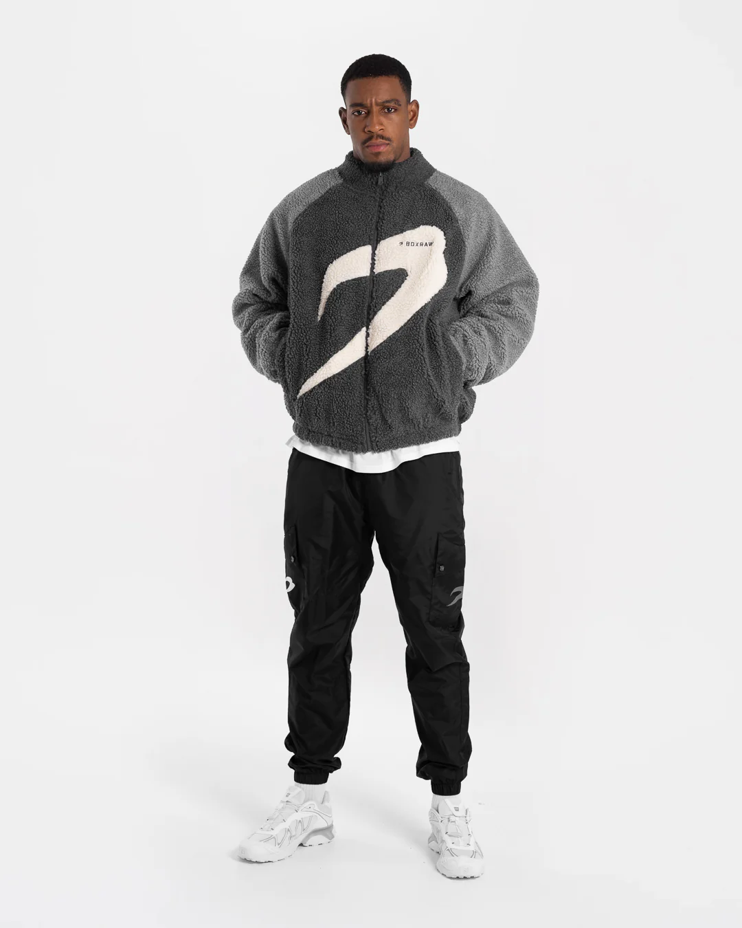 Walker Sherpa Jacket - Charcoal/Grey - Image 2