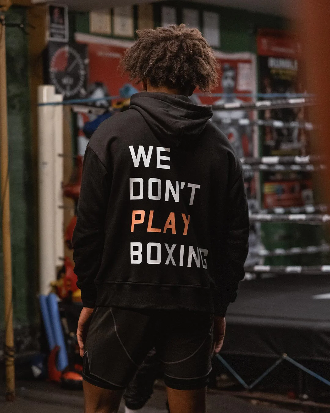 We Don't Play Boxing Oversized Hoodie - Black - Image 2