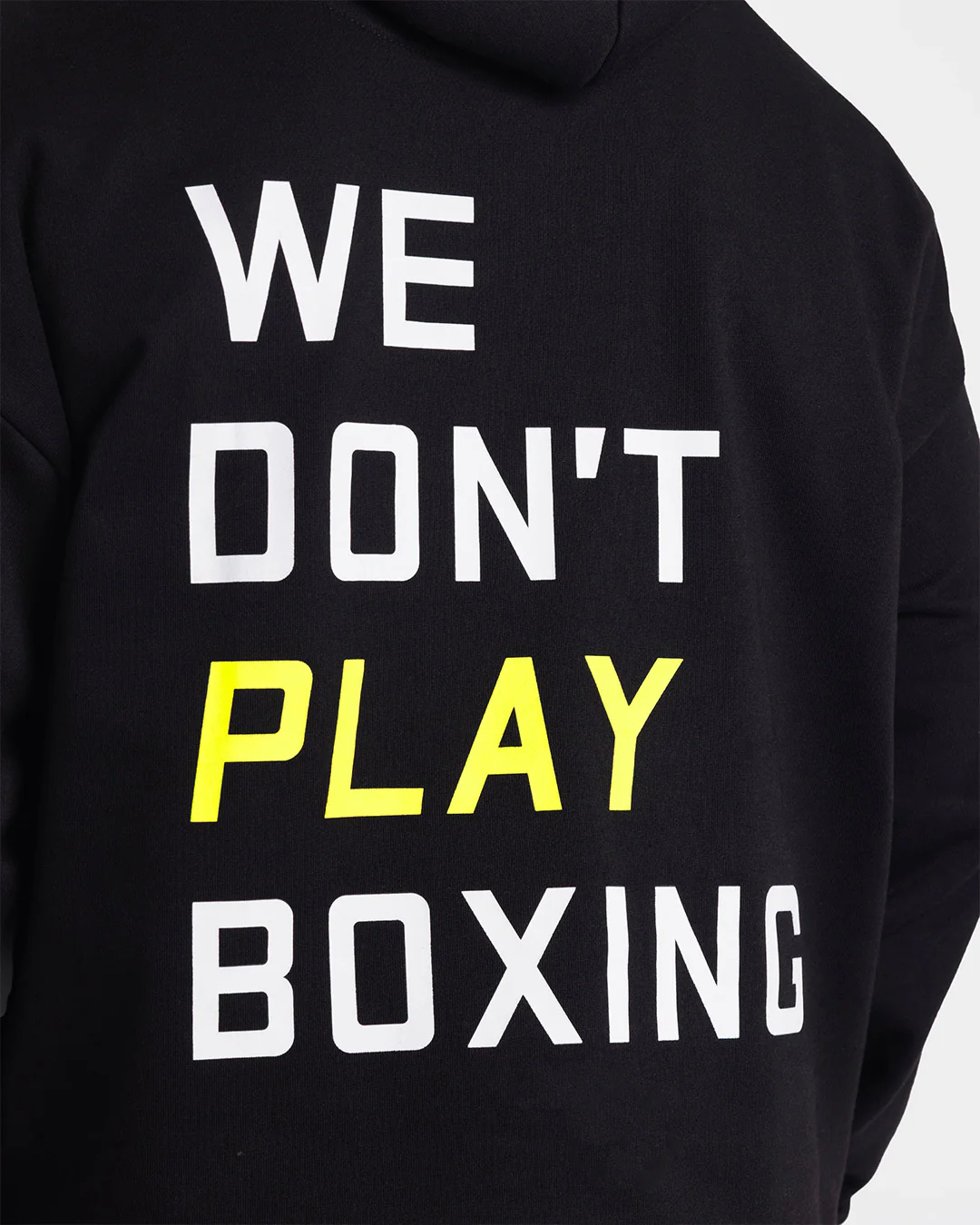 We Don't Play Boxing Oversized Hoodie - Black/Yellow - Image 9