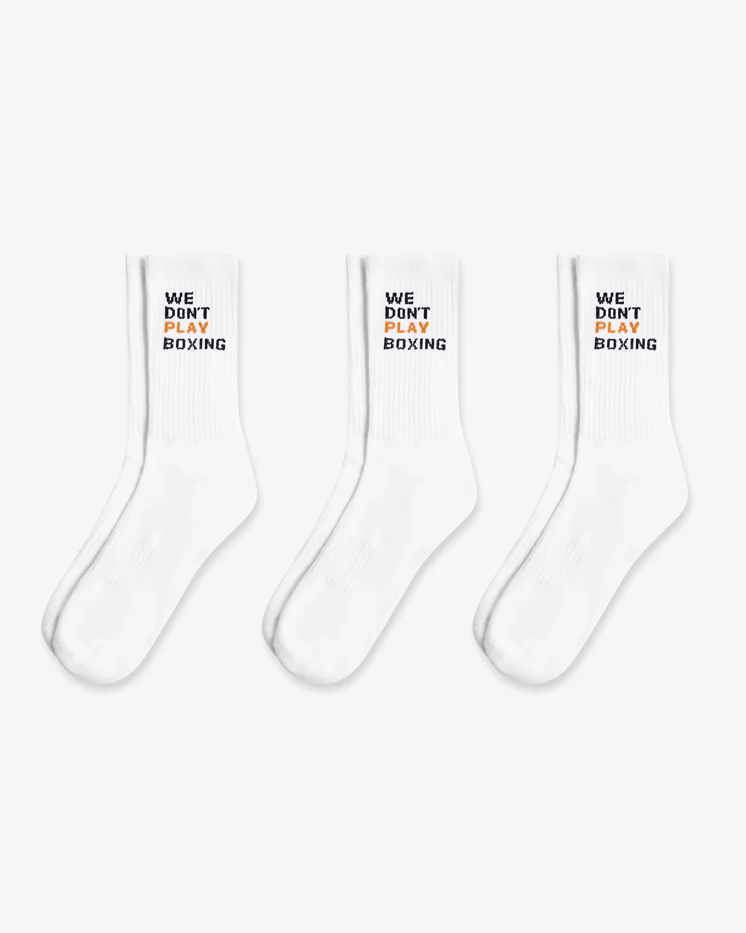 We Don't Play Boxing Crew Socks (3 Pairs) - White - Image 5