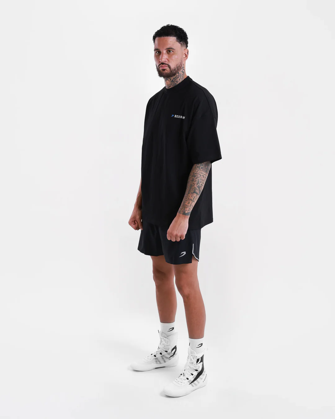 We Don't Play Boxing Oversized T-Shirt - Black/Blue - Image 2