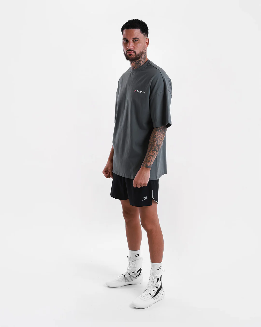We Don't Play Boxing Oversized T-Shirt - Grey/Pink - Image 2