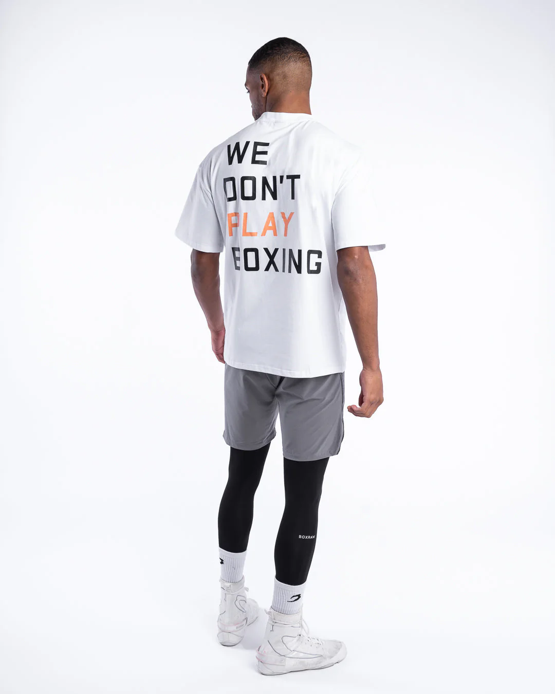 We Don't Play Boxing Oversized T-Shirt - White - Image 3