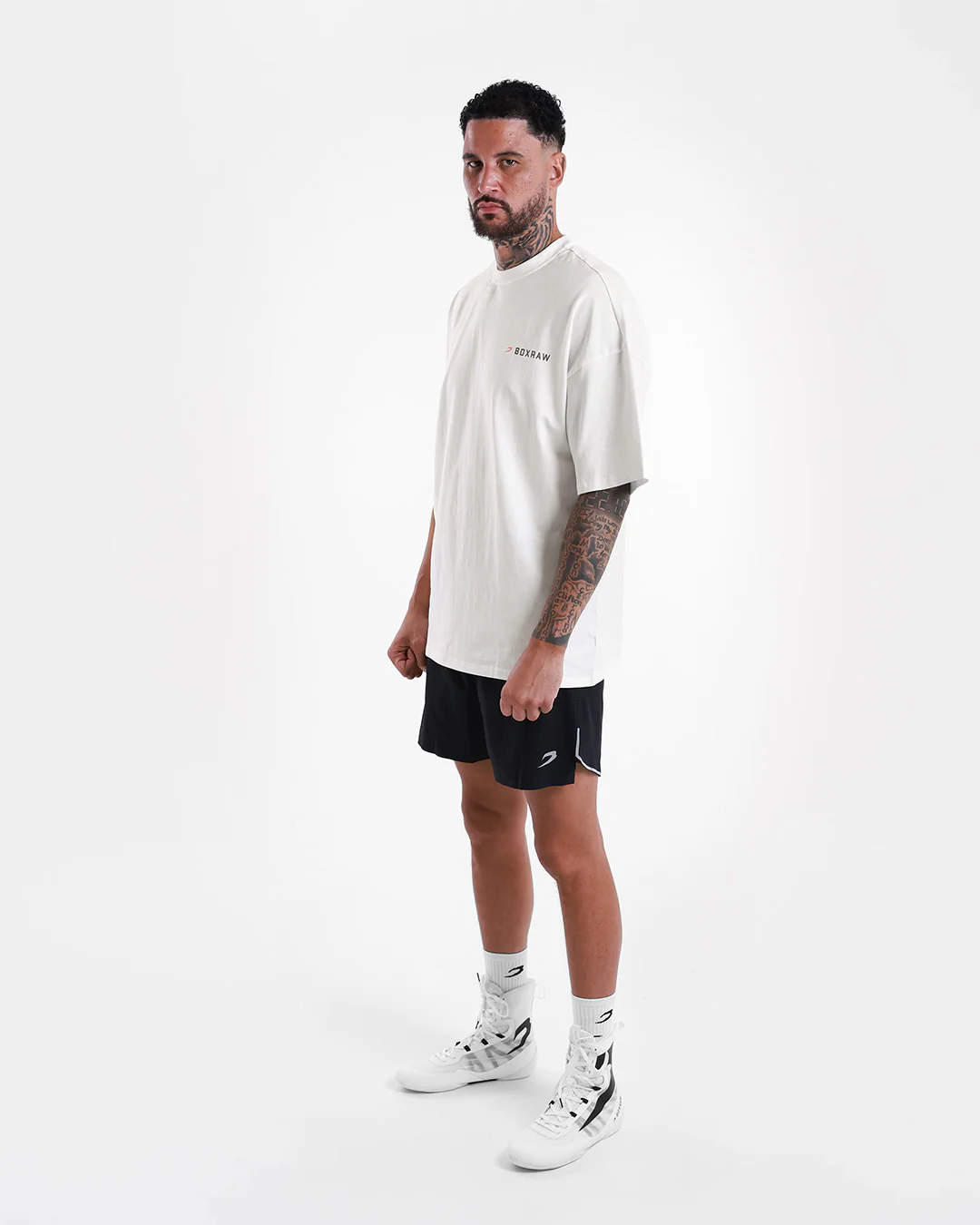We Don't Play Boxing Oversized T-Shirt - White/Pink - Image 2