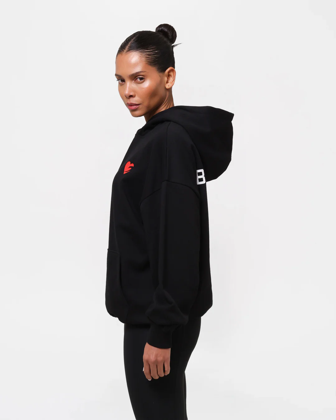 Boxing is Love Oversized Hoodie - Black - Image 4