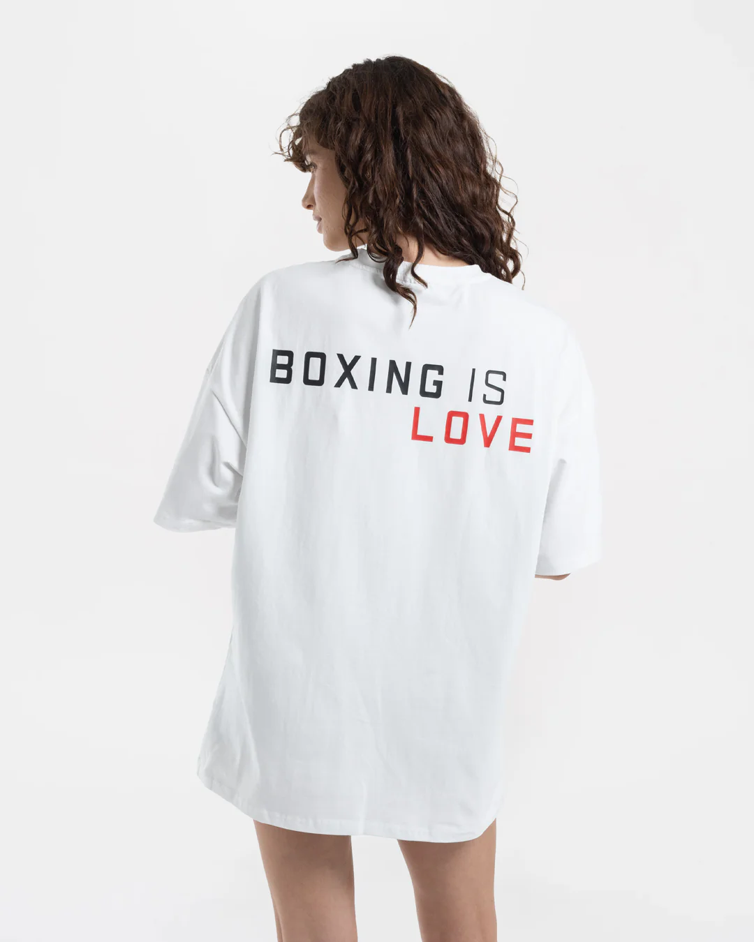 Boxing is Love Oversized T-Shirt - White - Image 4
